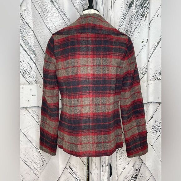 BB DAKOTA Wool Blend Plaid Zip Up Jacket Size M - Picture 3 of 6